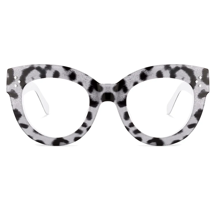

2021 Sexy Leopord Print Eyewear Vintage Unisex Eyeglasses Handmade Fashion Cateye Eyeglasses Frames, Multi colors