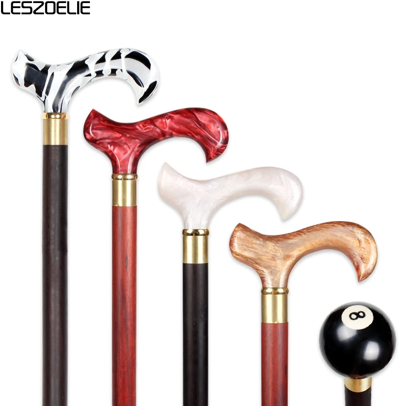 

Luxury Acrylic Handle Wooden Walking Stick Men Fashion Decorative Stick Women Elegant Resin Handle Vintage Wooden Walking Cane