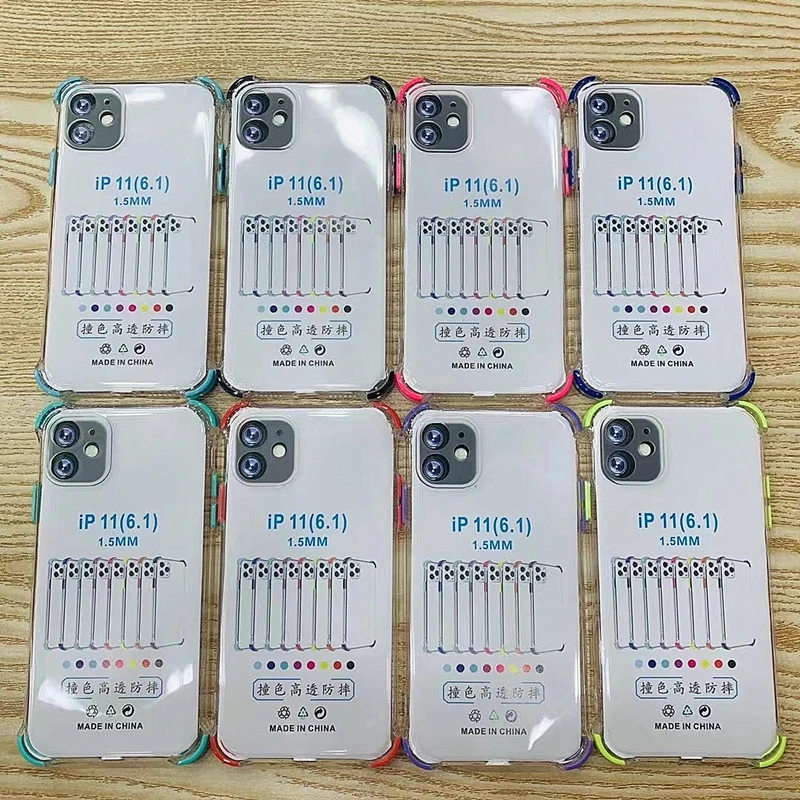 

hot 2021 for iPhone Logo Custom Pattern ODM/OEM Transparent Contrast Colored TPU Anti-Fall Fully Case Mobile Phone Case