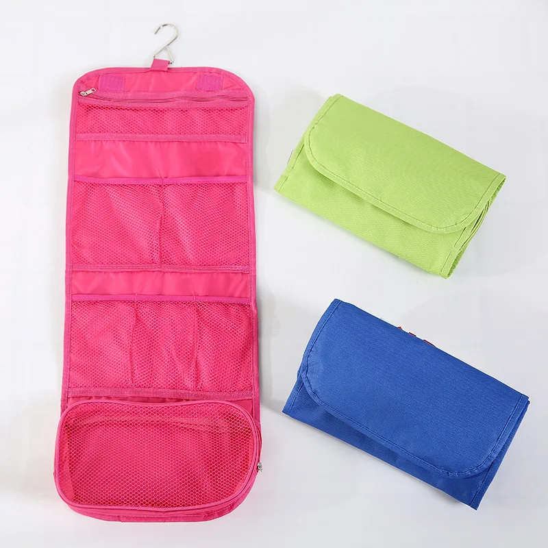 

Latest design custom rpet hanging travel large capacity travel cosmetic bag travel portable storage bag wholesale, Custom made