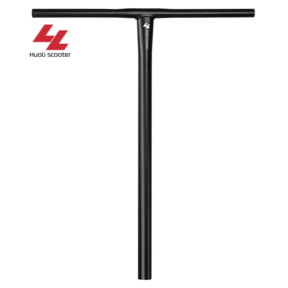 34.9mm Scooter Parts Aluminum IHC Black T-bar  Custom Pro Stunt Kick Scooter Handlebar Low MOQ Black Scooter Bar