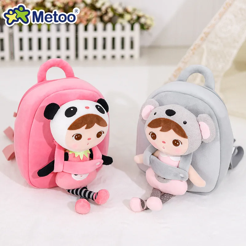 

New design Metoo removable jibao dolls baby soft plush backpack