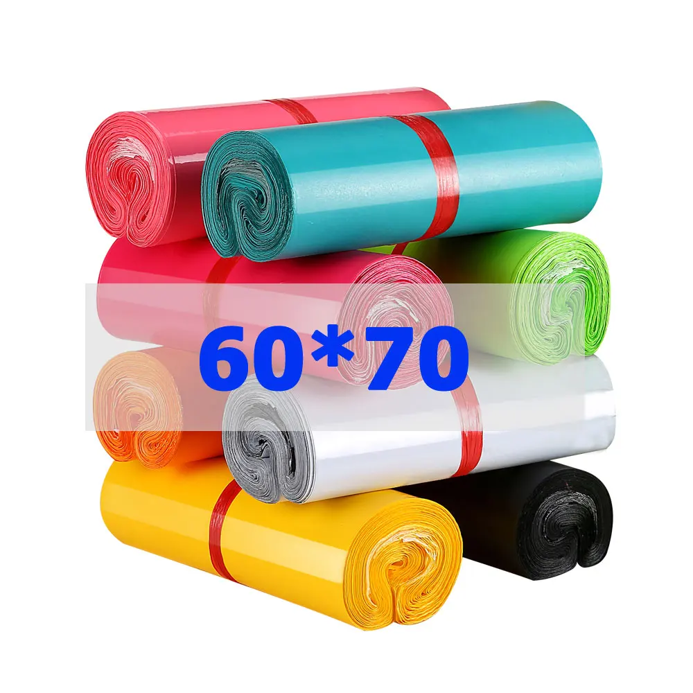 

In Stock 60x70cm Colorful Big Express Self Adhesive Courier Clothing Yoga mat Packaging Plastic Poly Mailers Mailing Bags