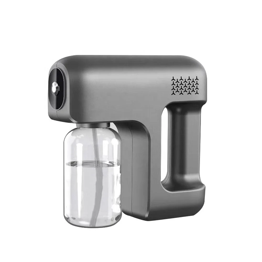 

New Design Portable Cordless Sprayer Blue Ray Sterilization Fog Machine Nano Steam Spray Gun with Blue Light, White