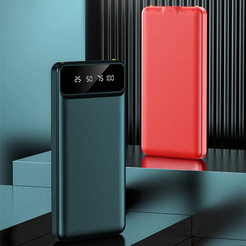 

Factory wholesale dual input and dual output 2.1A fast charge 20000mAh latest Powerbank, Black+red+white