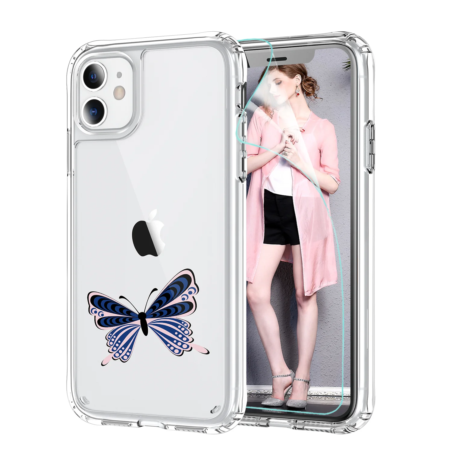 

LeYi Hot Transparent Clear Shockproof TPU Acrylic Phone Case Back Cover For iPhone 11 Pro Max