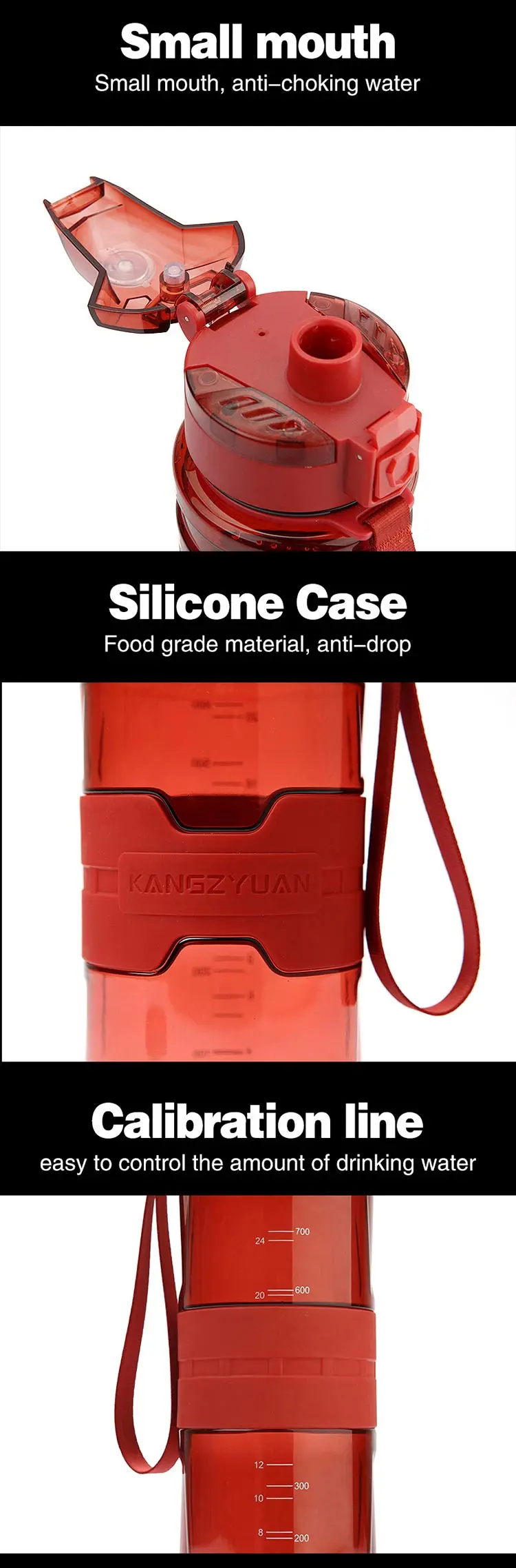 New products Factory direct sales kangzyuan bpa free outdoor sport water bottle/cup