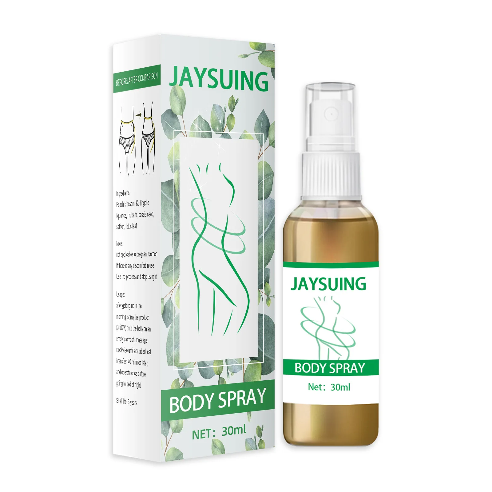 

Jaysuing Body sculpting essential oil spray slimming belly and thigh massage fever fat burst