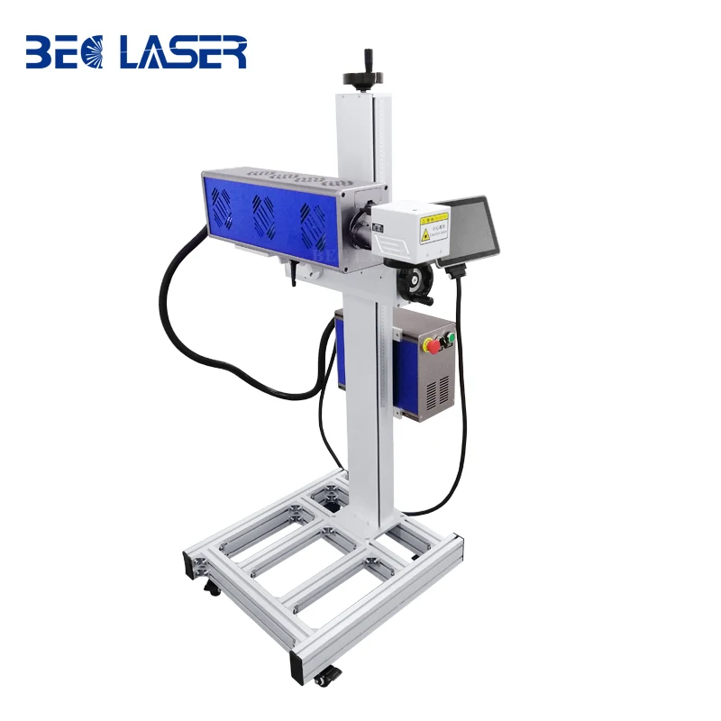 

3D CO2 online laser printer for barcode PET bottle lazer printing machine marking date code on beverages packing