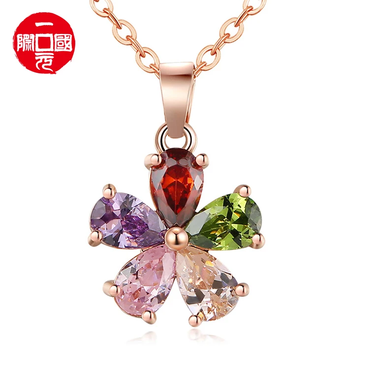 

Fashion silver Women flower neclace chains necklace