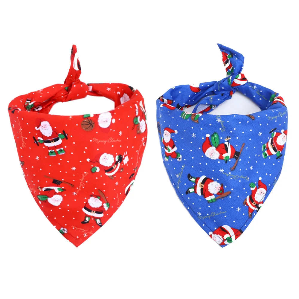 

Multi Customize Cats Towel Soft Cotton Triangular Birthday Bandanas Christmas Dogs Scarfs For Pet