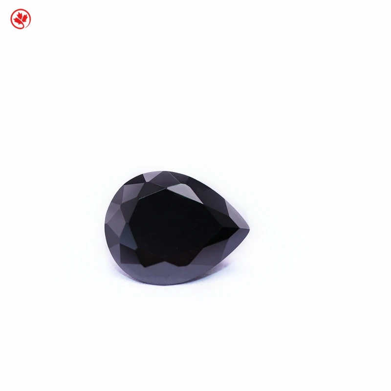 

Wholesale Pear Shape Black Color Cubic Zirconia CZ stone for jewelry