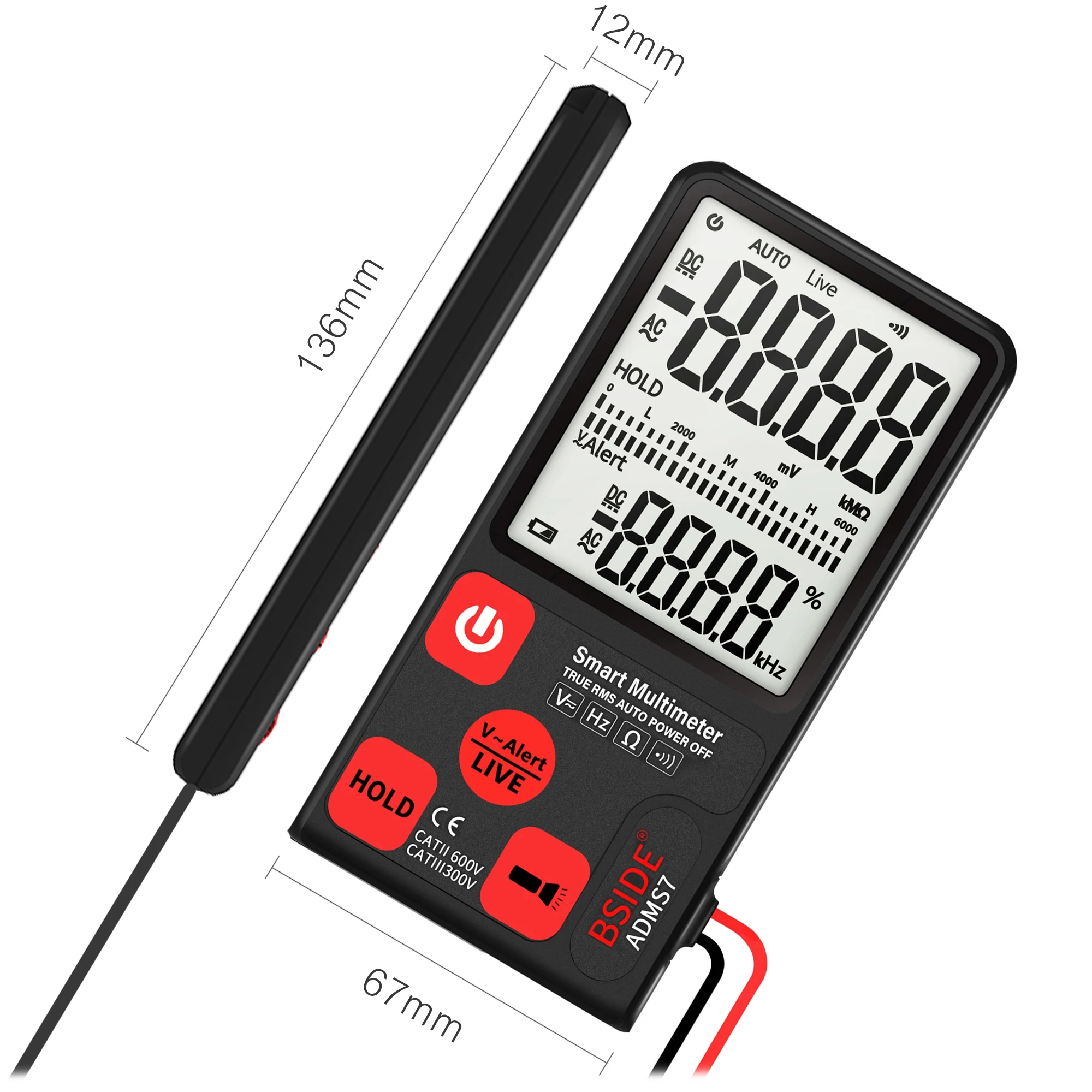 Ultra-Portable Digital Multimeter BSIDE ADMS7 Large 3.5