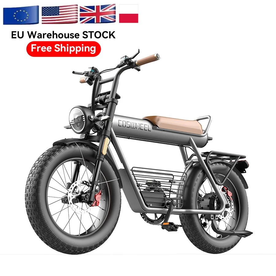 

EU Warehouse COSWHEEL 750W 25Ah bicicleta electrica plegable fat ebike not folding electric bicycle sepeda listrik