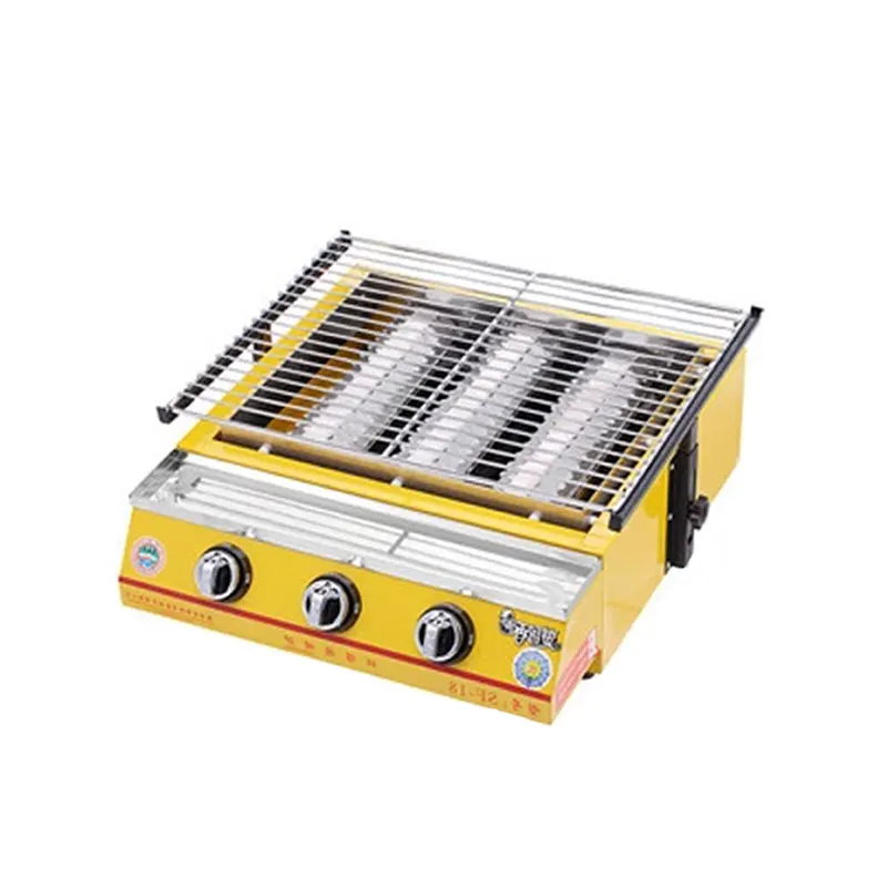 

2020 high quality restaurant cooker with gas grill bbq, Yellow paint or customized
