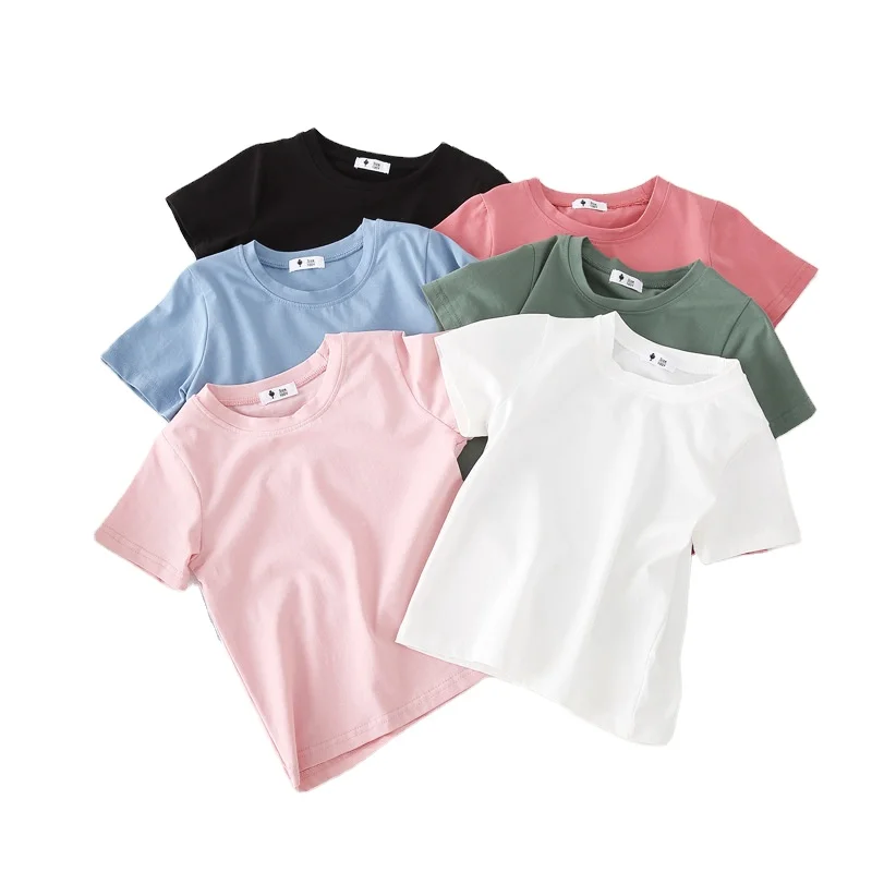 

2021 summer new boys and girls versatile half sleeve cotton T-shirt, Picture