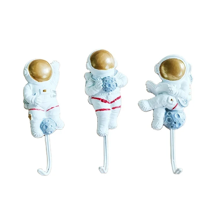 

Cute Cartoon Astronauts Wall Hook Key Holder Multi-function Hooks for Hanging Adhesive Hook Room Decoration Accessories