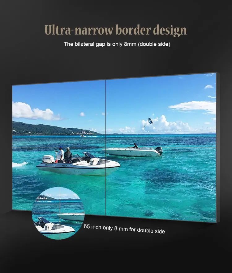 65 Inch 4K LCD Video Wall and LCD Splicing Screen  with 4K Video Wall Controller Solutions Digital Display Screen Manufacturer