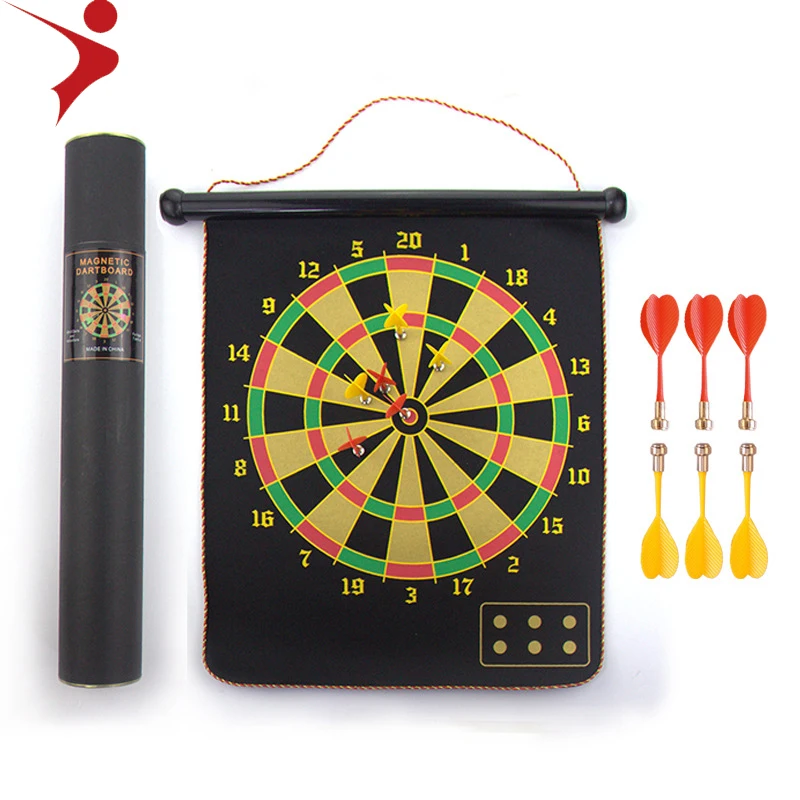 

Wholesales Portable OEM 15 inch (6 pcs dart) Customized Professional Magnetic Dart Board in tube package