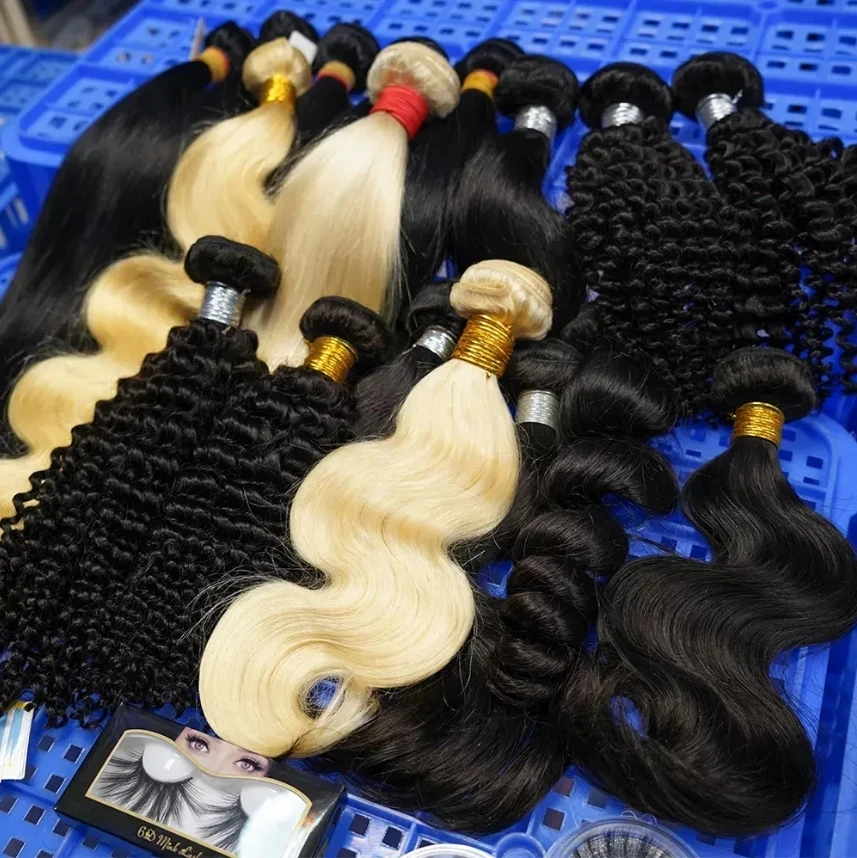 Free Sample Hair Bundle Virgin Cuticle Aligned Hair From IndiaRaw Virgin Indian Human HairRaw Indian Temple Hair Vendor