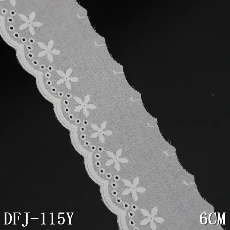 

Hi-quality 100% cotton lace 3d flowers embroidery bridal lace accessory, Ivory white