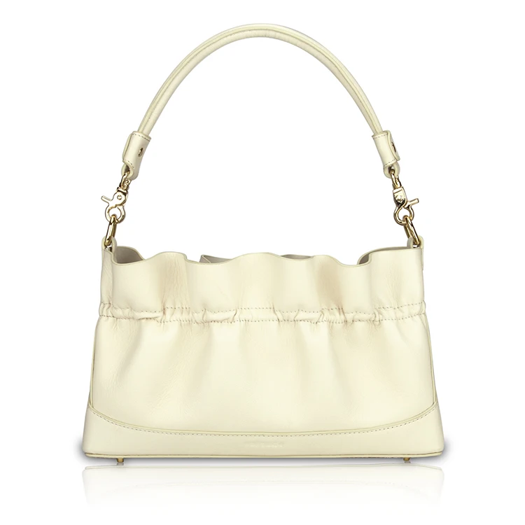 

Elegance pu handbag Apple skin shoulder bag cross body sling bag ruched style designs