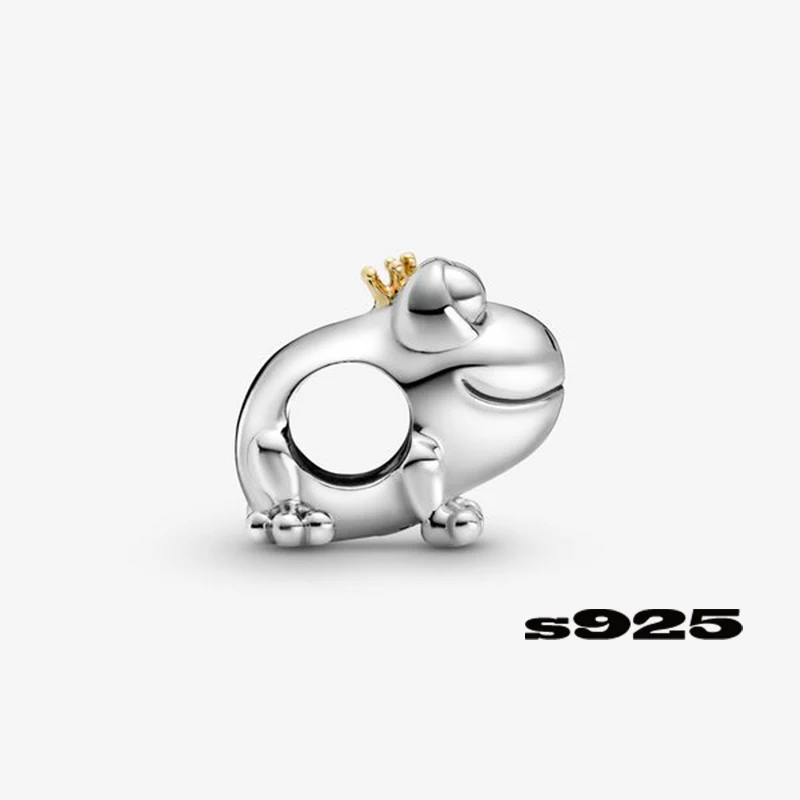 

2021 New Frog Prince CHARM 925 Sterling Silver Charm Pendant Bead Fit Pandora silver Bracelet Chain Necklace Jewelry