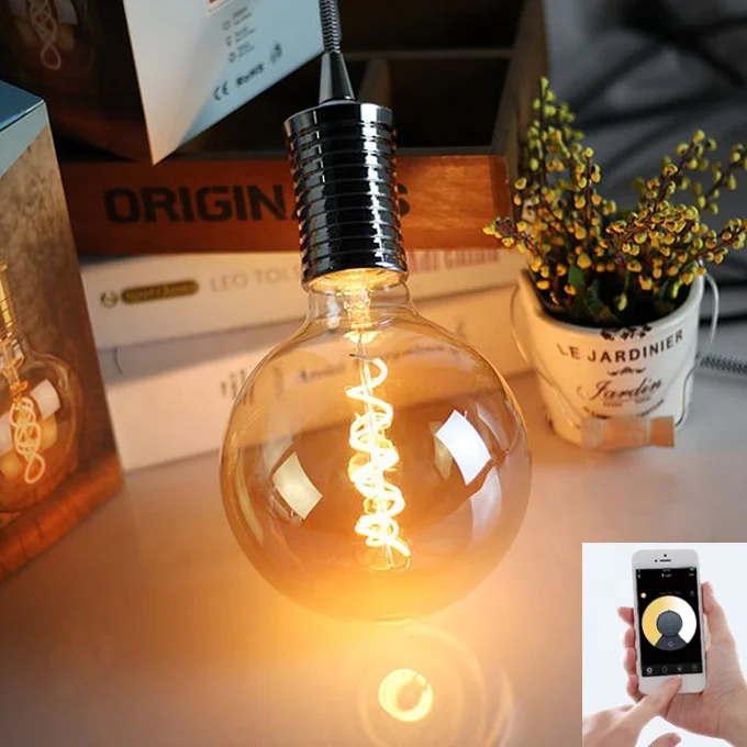 New Item  LED Edison Light Bulb Wifi smart bulb Alexa Controlled by Tuya App Alexa and Google