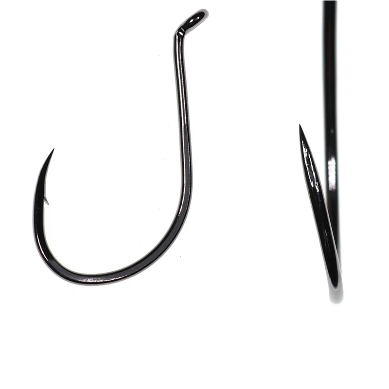 

Strong High-carbon steel Octopus Beak Hook Big Offset Fish Hooks Saltwater Fishing Hook, Black nickel