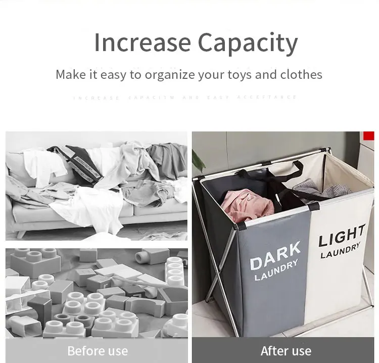 Dirty Clothes Laundry Basket Bin Storage Organizer Waterproof Foldable