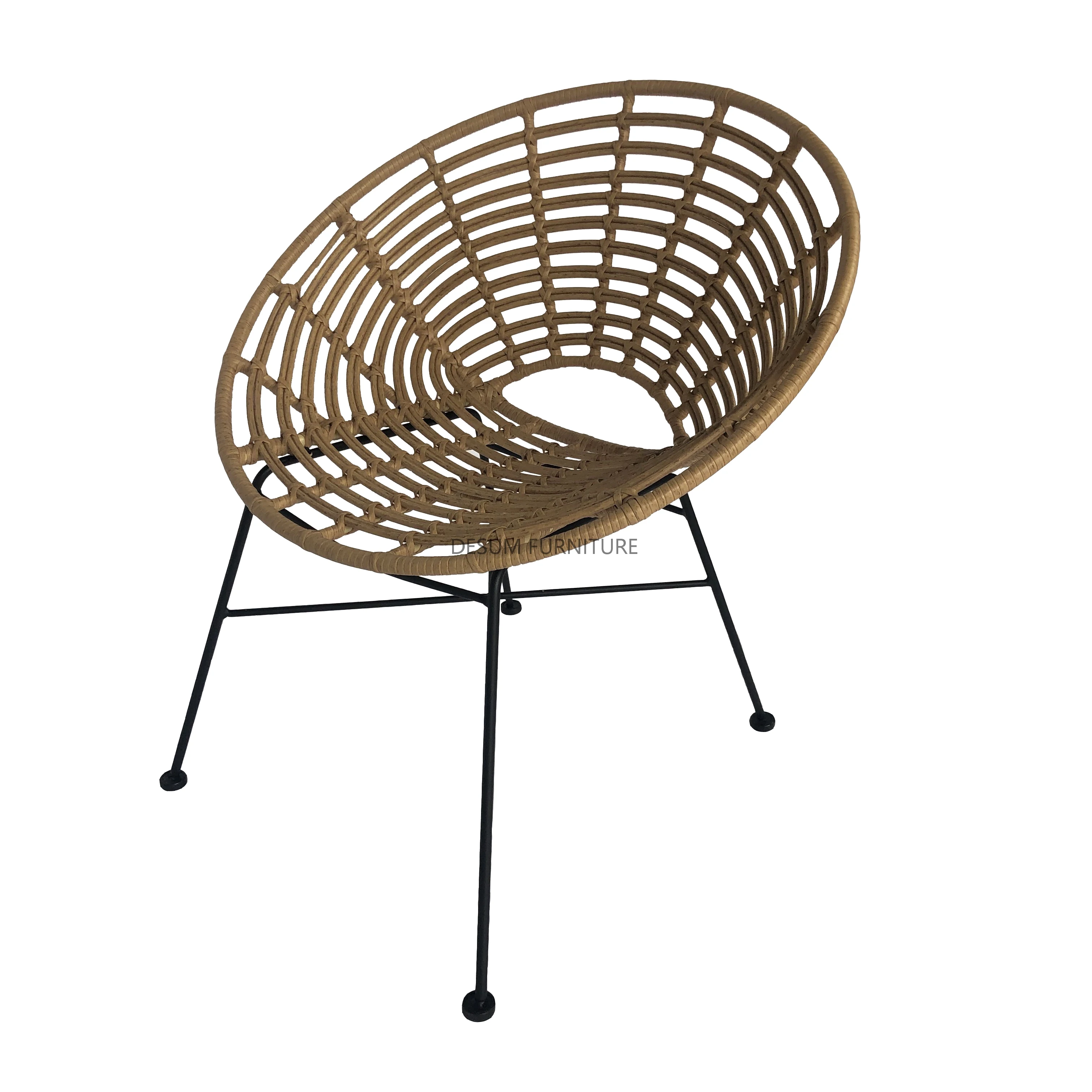steel wire vintage style wicker chair