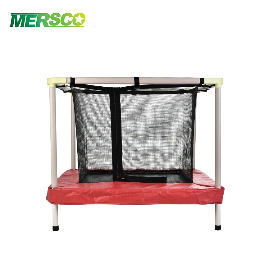 

Indoor Trampoline With Net Toddler Square Trampoline With Safety Enclosure, Multiple color options