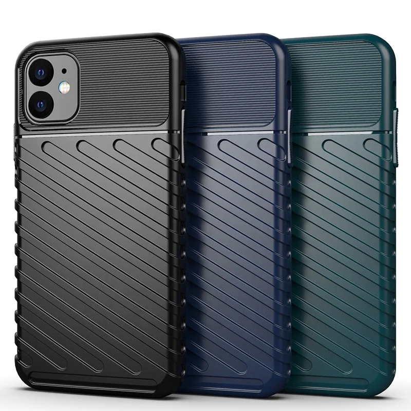 

New creative business soft TPU stripe shock proof mobile phone back covers case for Iphone 11/11pro/11pro max, Black, blue, brown, gray,multi