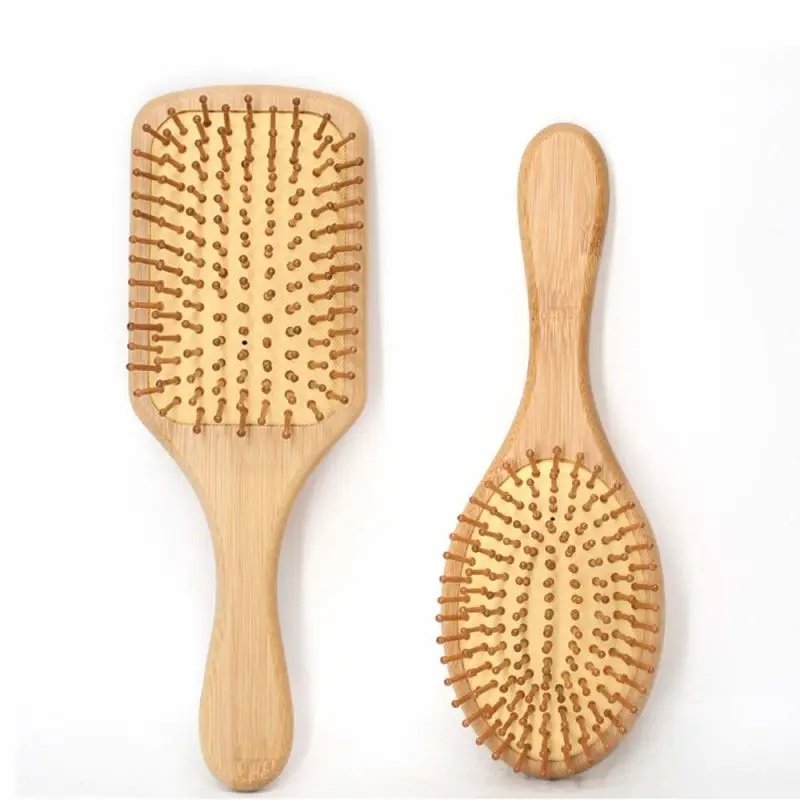 

Cepillo Para Cabellos De Bambu 100 Detangle With Bristle High Quality Hairbrush And Comb Set Bamboo Conb & Sets Hair Brush, Customized color