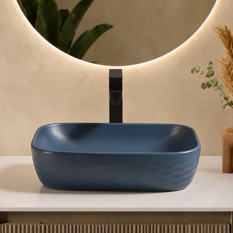 blue-bathroom-sink-bowls-9884-MT-033-front-elevation-woven-rhombus-relief-smooth-parabolic-bed blue-bathroom-sink-bowls-9884-MT-033-front-elevation-woven-rhombus-relief-smooth-parabolic-bed