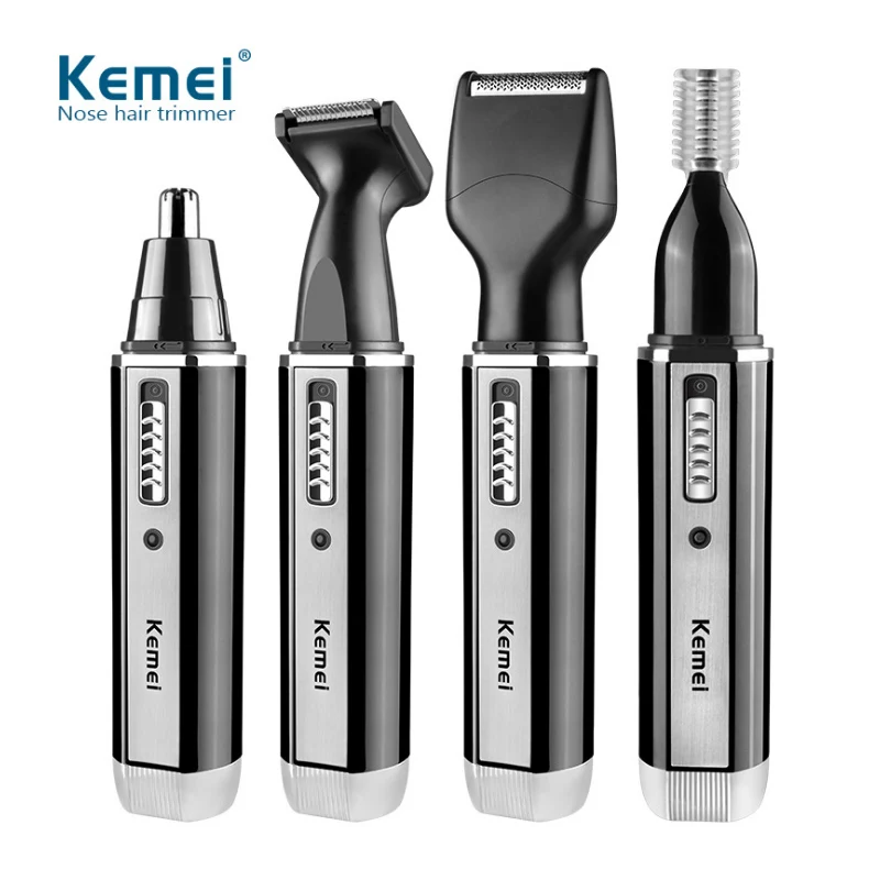 

4 in1 Electric Ear Nose Trimmer for Men's Shaver Rechargeable Hair Removal Eyebrow Trimer Safe Lasting Face Care Tool Kit