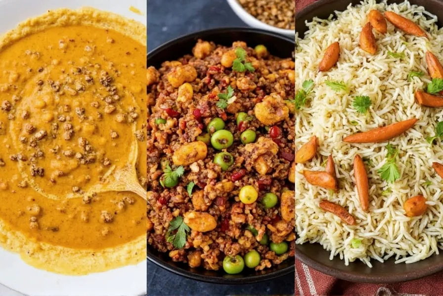 Traditional Indian dishes featuring cumin including dal tadka, jeera rice, and chole