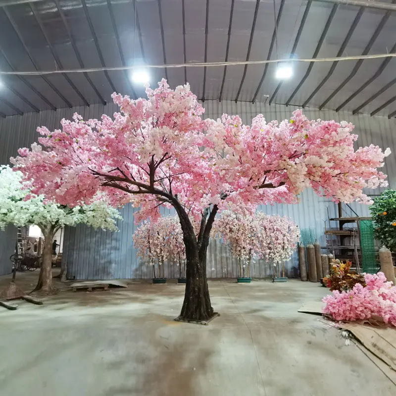 

3M Wedding Table Tree Centerpieces Artificial Small Cherry Blossom Tree, Pink, white, yellow