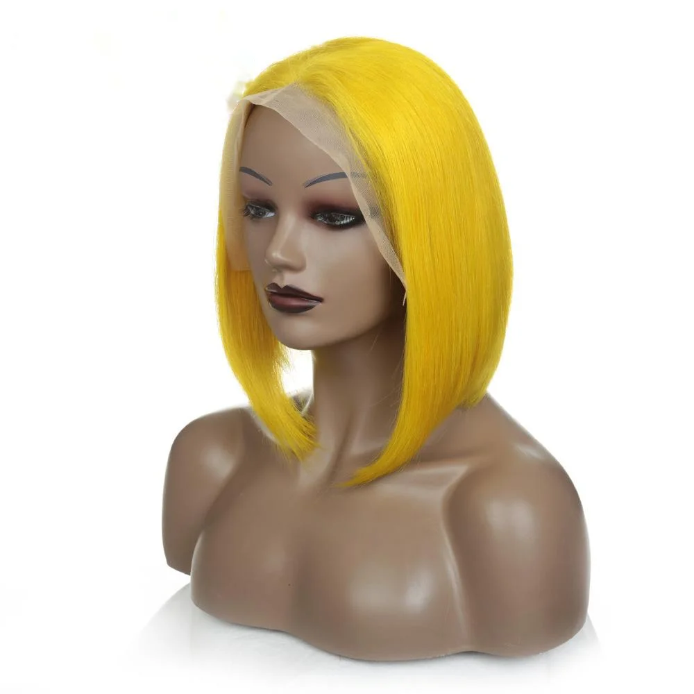 

Wholesale 13x6 613 Blonde Short Human Bob Wig,Blonde Bob Lace Front Closure Wig,Human Hair Short Honey Blonde Bob Wig