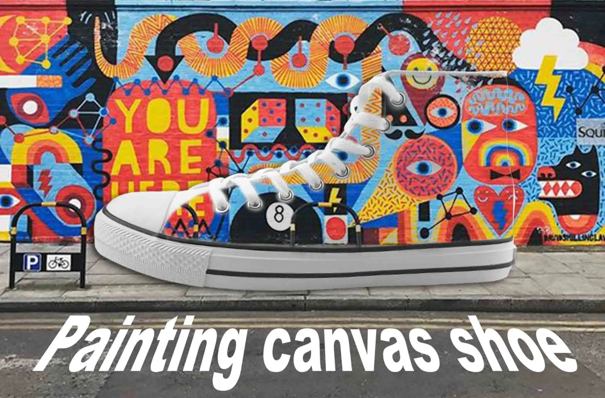 printed canvas sneakers