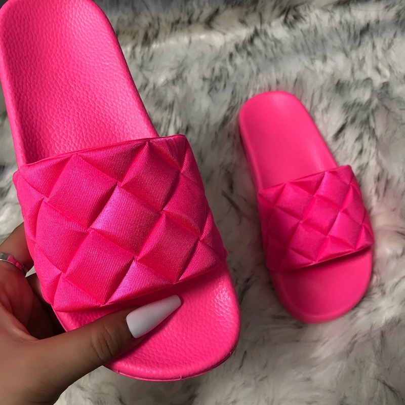 

Dropshipping shoes Hot selling ladies sandals flat colorful beach slides slippers summer slippers for women