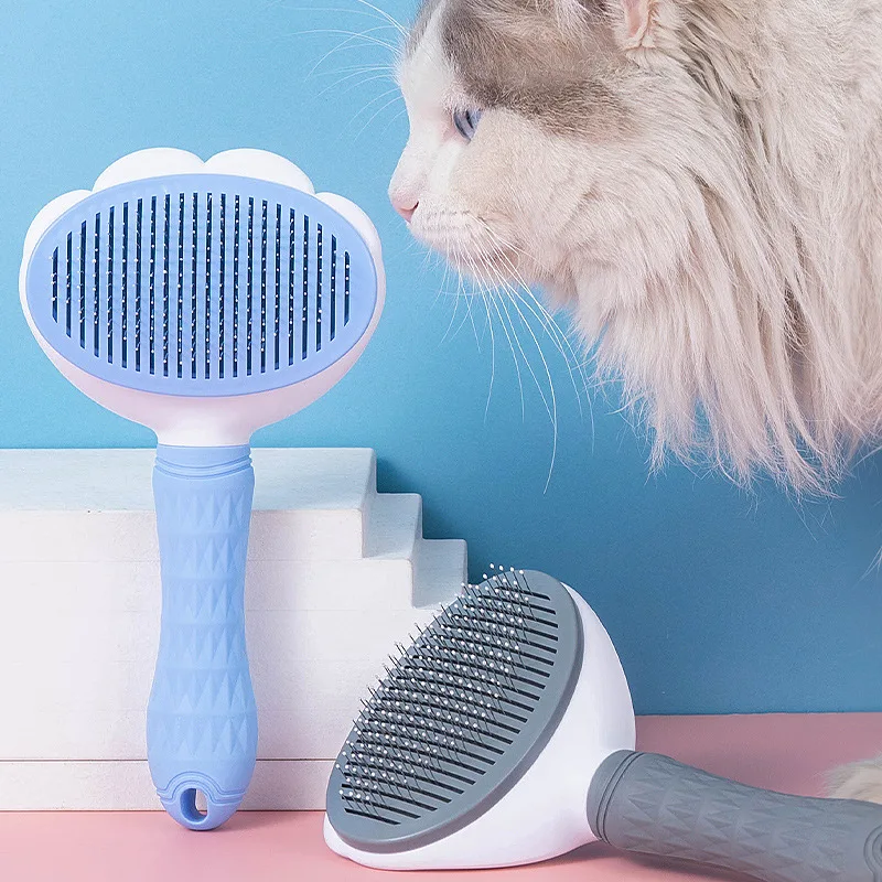 

pet deshedding brush Dog And Cat Hair One Key Remove Hair Comb Pet Massage Shedding Remover Grooming Pet Hair Brush