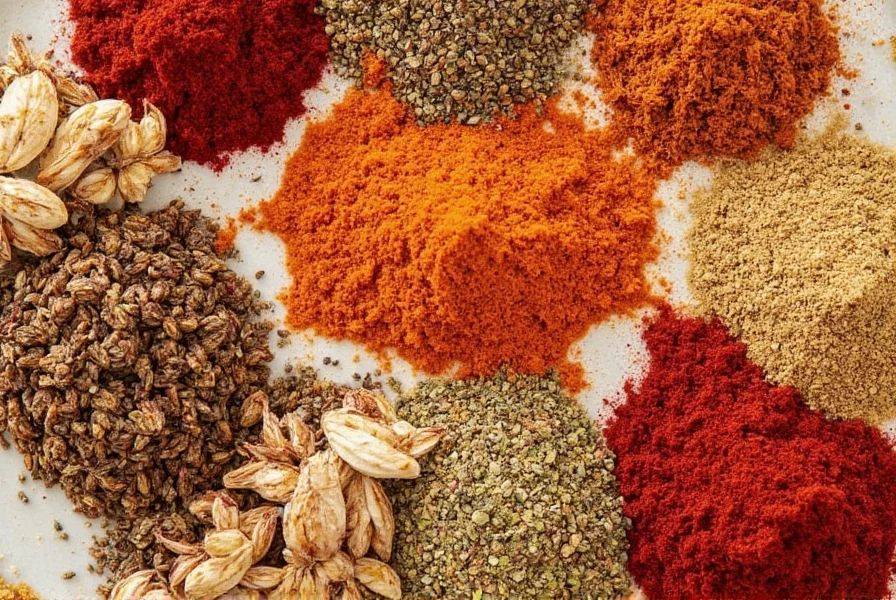Mixed roasted spices in a bowl