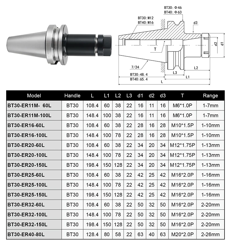 Good Quality Tool Holder Bt40er Machine Tool Made In China Buy Tool Holder Bt40 Machine,Bt