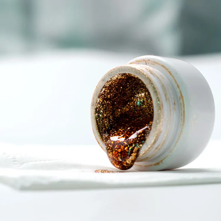 

12 Colors Private Label 8G Japanese High Viscosity Super Shiny Platinum Glitter Gel For Professional Nail Salon, 60 colors