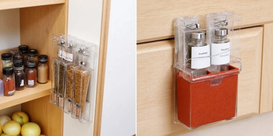 Washi tape labels on spice jars