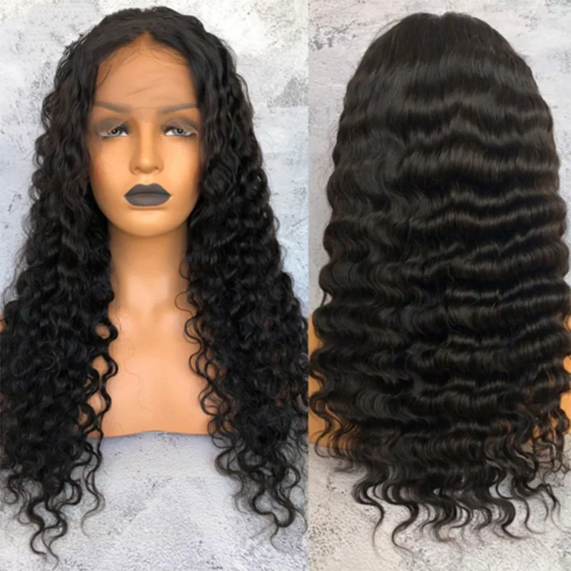 

100% Brazilian Virgin Human Hair Transparent Swiss Lace Wig HD Body Wave Curly Lace Front wigs for Black Women human hair wigs, Natural color lace wig