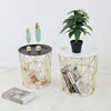 Nordic wrought iron coffee table home living room sofa small table with tray crafts ornaments storage decoration tables