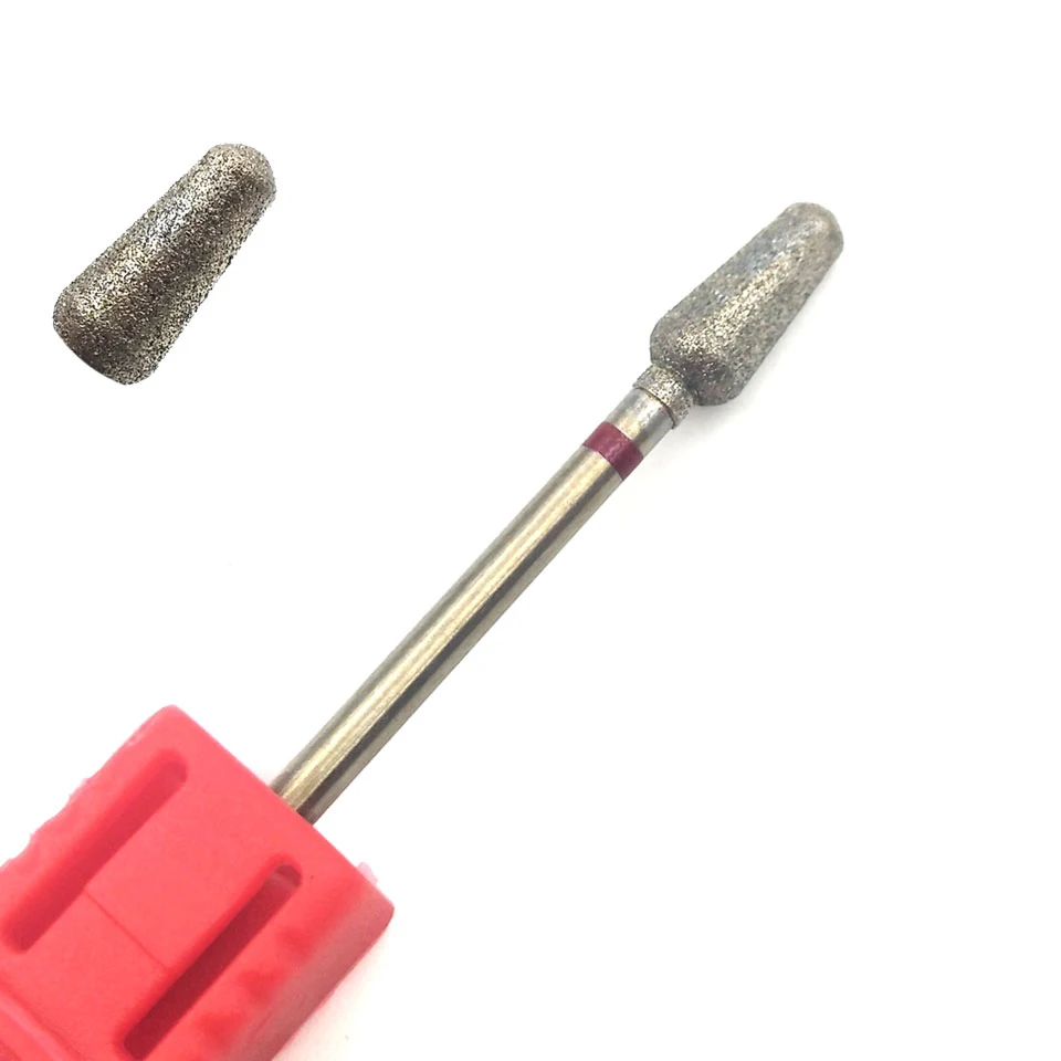 

HYTOOS Round Top Diamond Nail Drill Bit 3/32" Rotary Burr Manicure Cutters Electric Drill Accessories Nail Mills Tools