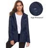 Newest windproof waterproof rain jacket light waist hooded sports jacket for women